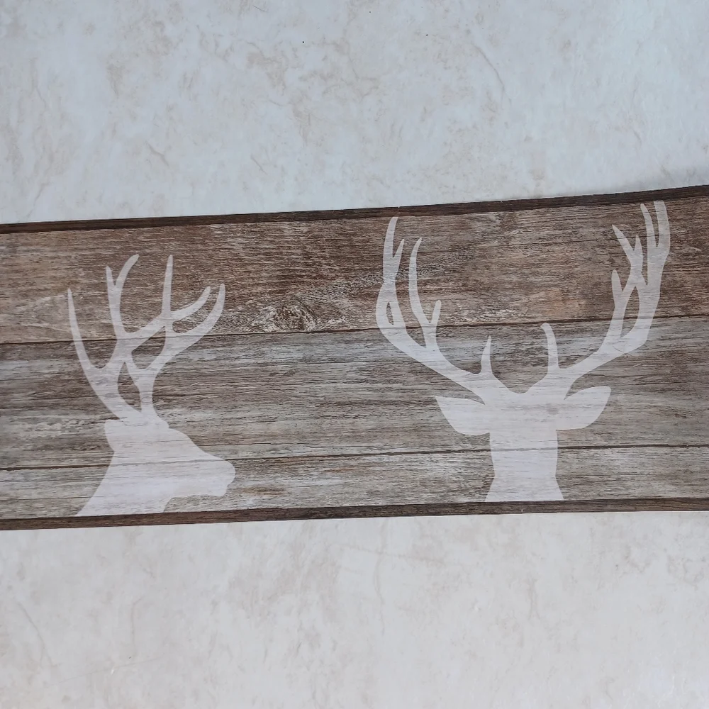 Wallpaper Border Woodgrain Deer Silhouette